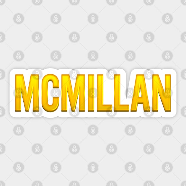 McMillan Family Name Sticker by xesed